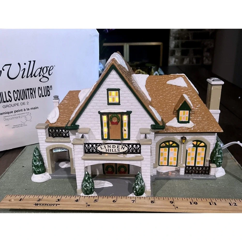 1997 Deptartment 56 Snow Village -  Linden Hills Country Club - With Bonus Golf*